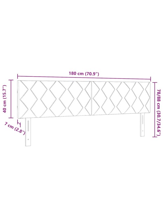 Galvgalis ar led sloksnes lukturiem zila 180 cm audums