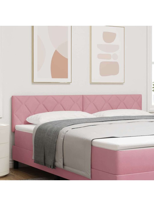 LED gultas galvgalis geometric manuāls rozā 180 cm samts