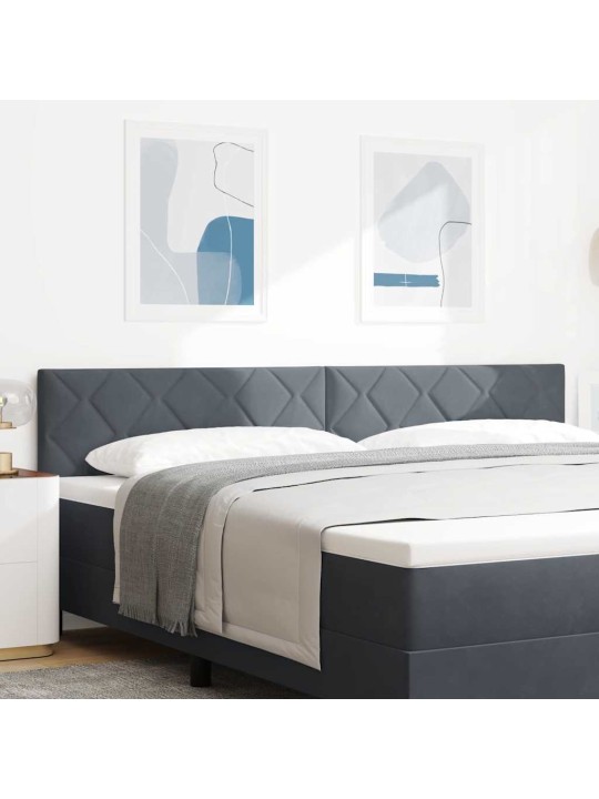 Led gultas galvgalis geometric tumši pelēka 200 cm samts