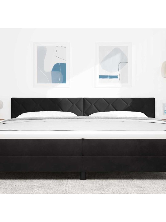 LED gultas galvgalis geometric manuāls melna 200 cm samts