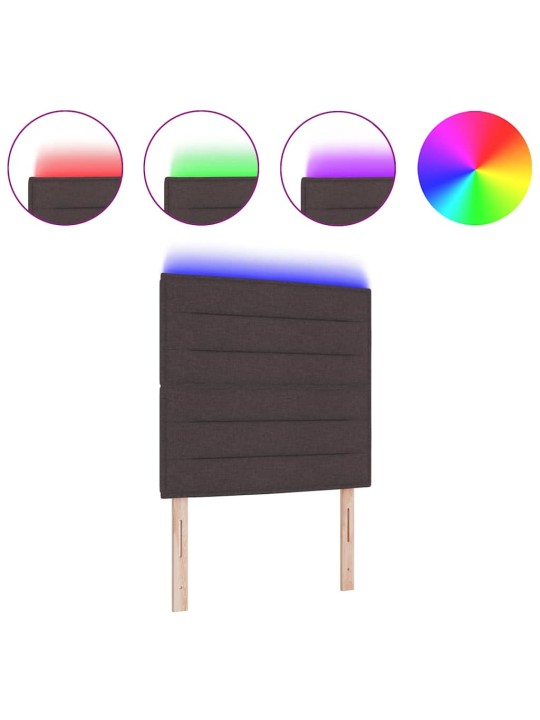 LED gultas galva ar galvas klāju tumši brūna 80 cm audums