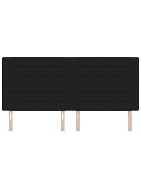 LED gultas galva ar LED sloksnes lukturiem melna 200 cm audums