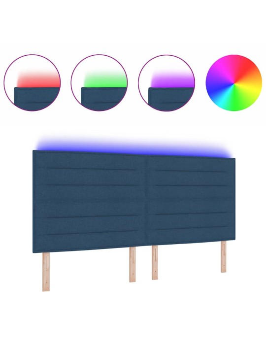 Led gultas galva ar led sloksnes lukturiem zila 200 cm audums