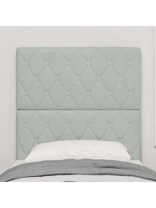 LED gultas galvgalis argyle manuāls gaiši pelēka 80 cm samts