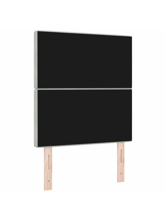 LED gultas galvgalis argyle manuāls gaiši pelēka 80 cm samts