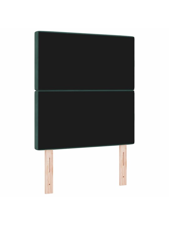 LED gultas galvgalis argyle manuāls tumši zaļa 80 cm samts