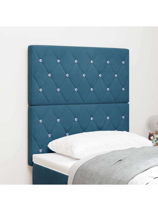 Led gultas galvgalis argyle manuāls tumši zila 80 cm samts