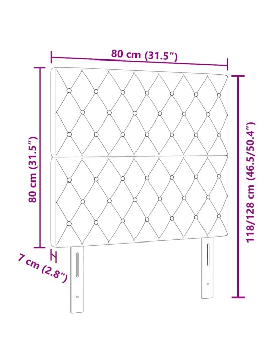 Led gultas galvgalis argyle manuāls tumši zila 80 cm samts