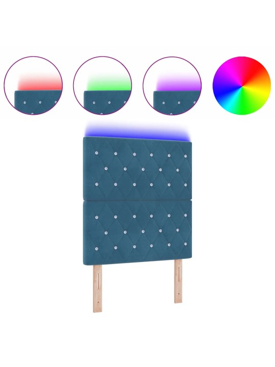Led gultas galvgalis argyle manuāls tumši zila 80 cm samts