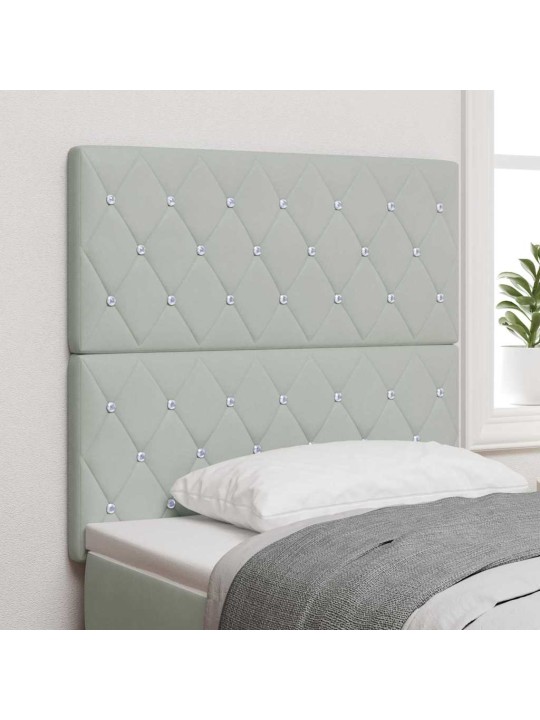 LED gultas galvgalis argyle manuāls gaiši pelēka 90 cm samts