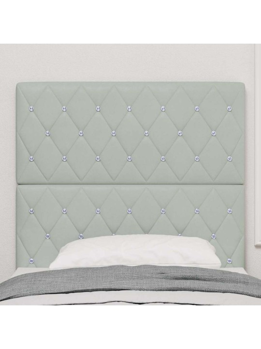 LED gultas galvgalis argyle manuāls gaiši pelēka 90 cm samts