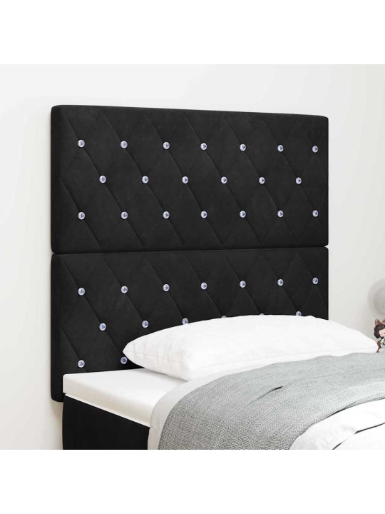 LED gultas galvgalis argyle ar galvas klāju melna 90 cm samts