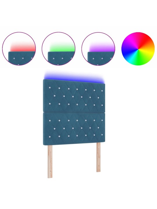 Led gultas galvgalis argyle manuāls tumši zila 90 cm samts