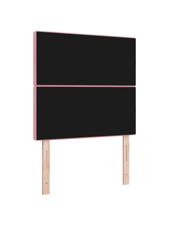 LED gultas galvgalis ar LED sloksnes lukturiem rozā 90 cm samts