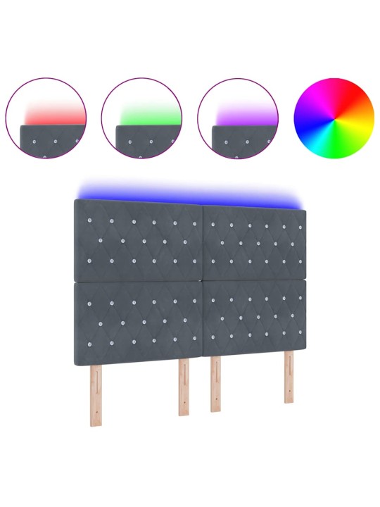 Led gultas galva rombu raksts tumši pelēks 80 cm samts