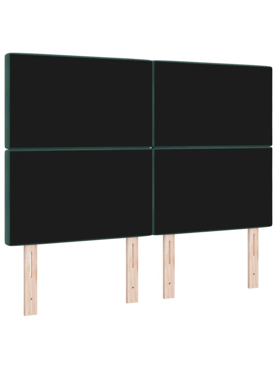 LED gultas galvgalis argyle manuāls tumši zaļa 144 cm samts