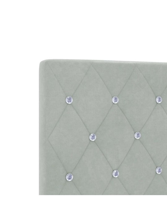 LED gultas galvgalis argyle manuāls gaiši pelēka 90 cm samts