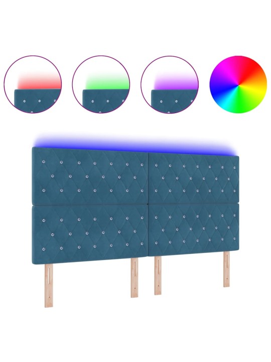 Led gultas galvgalis argyle manuāls tumši zila 90 cm samts