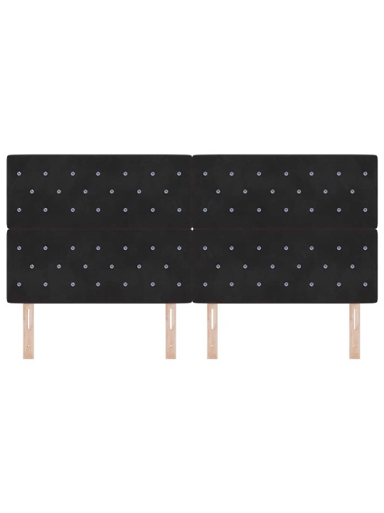 LED gultas galvgalis argyle ar galvas klāju melna 100 cm samts