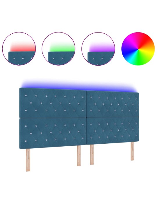 Led gultas galvgalis argyle manuāls tumši zila 100 cm samts