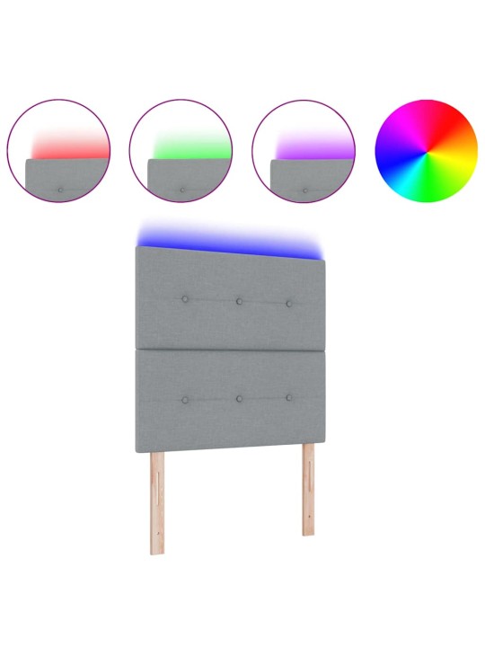 Led gultas galvgalis ar galvas klāju gaiši pelēka 80 cm audums