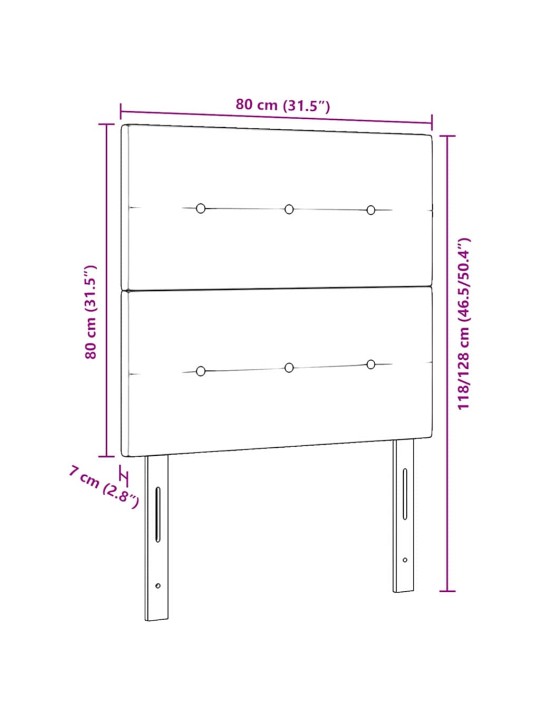 Led gultas galvgalis ar galvas klāju tumši brūna 80 cm audums