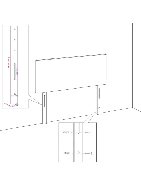 Led gultas galvgalis ar galvas klāju tumši brūna 80 cm audums
