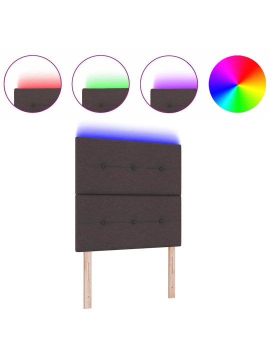 Led gultas galvgalis ar galvas klāju tumši brūna 80 cm audums