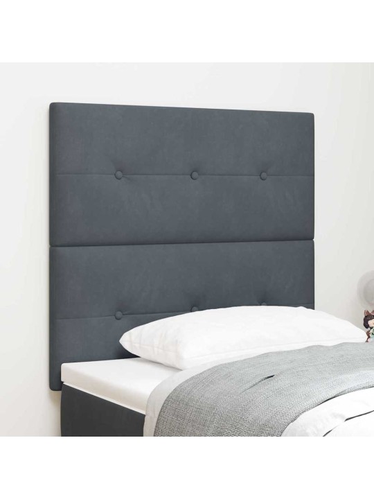 Galvgalis ar led sloksnes lukturiem pelēka 80 cm samts