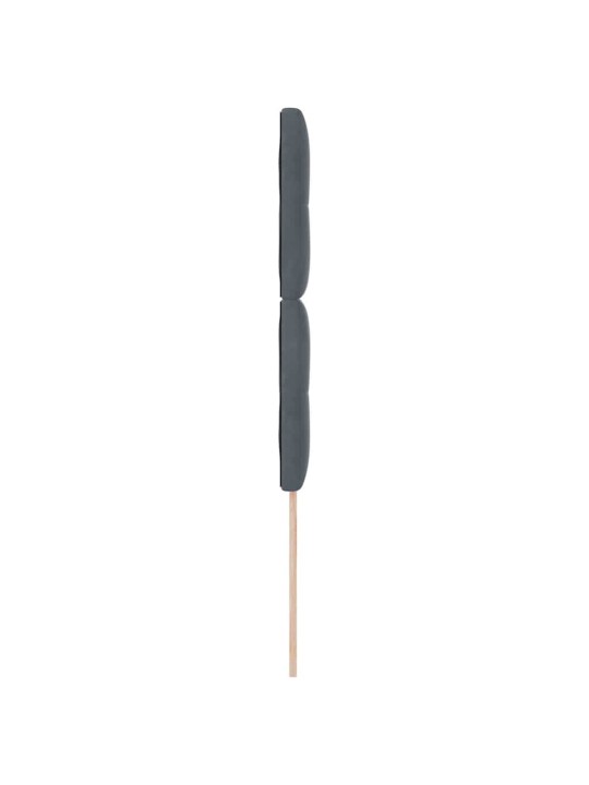 Galvgalis ar led sloksnes lukturiem pelēka 80 cm samts