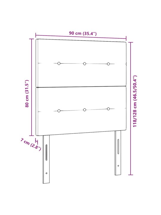 Led gultas galvgalis ar galvas klāju tumši brūna 90 cm audums