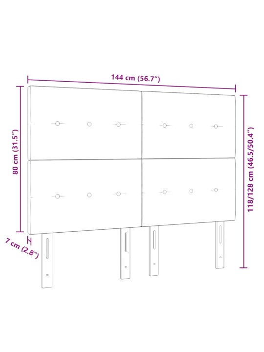 Galvgalis ar led sloksnes lukturiem gaiši pelēks 72 cm samts