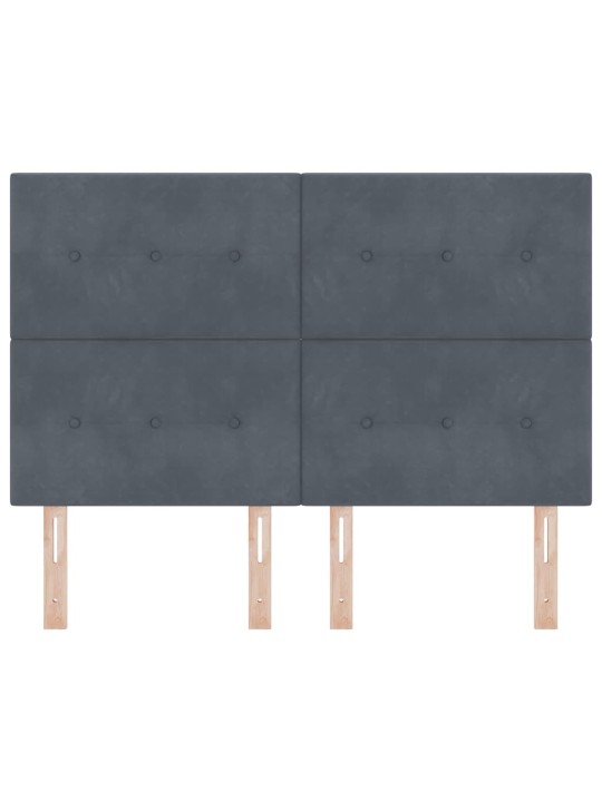 Galvgalis ar led sloksnes lukturiem pelēka 80 cm samts