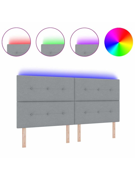 Led gultas galvgalis ar galvas klāju gaiši pelēka 200 cm audums