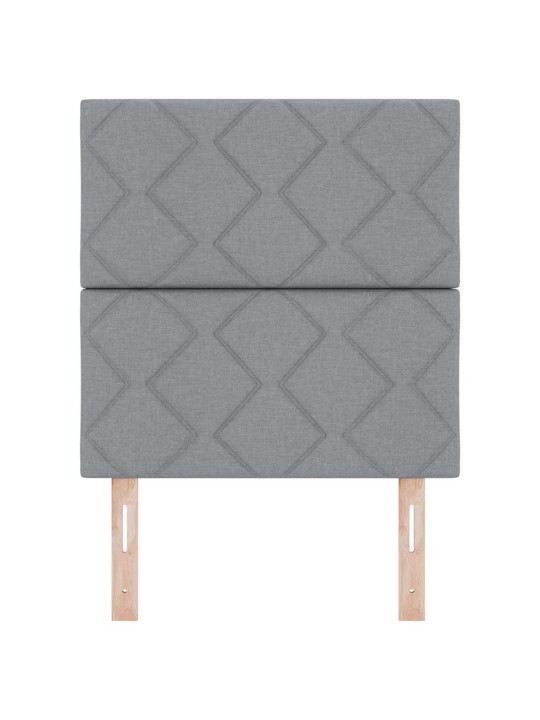 Galvgalis ar led sloksnes lukturiem gaiši pelēks 80 cm audums