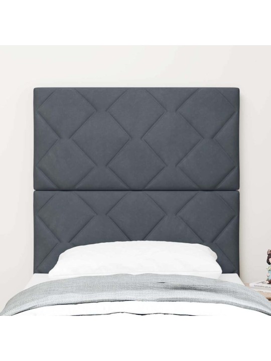 LED gultas galvgalis geometric manuāls tumši pelēka 80 cm samts