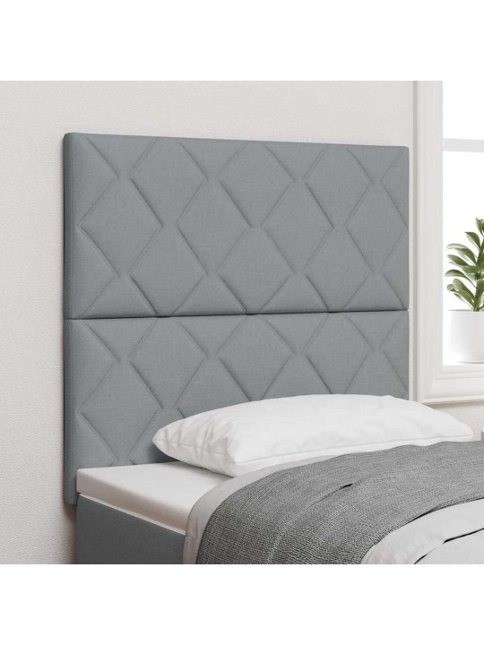 Galvgalis ar led sloksnes lukturiem gaiši pelēks 90 cm audums