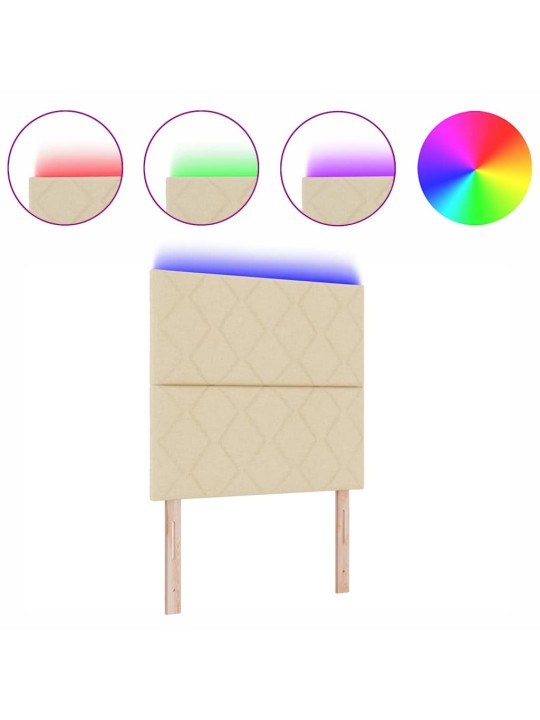 Galvgalis ar led sloksnes lukturiem krēmkrāsa 90 cm audums