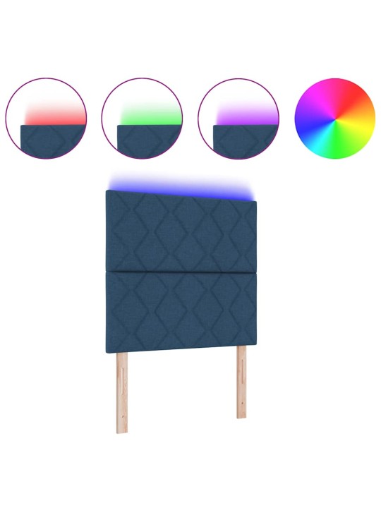 Galvgalis ar led sloksnes lukturiem zila 90 cm audums