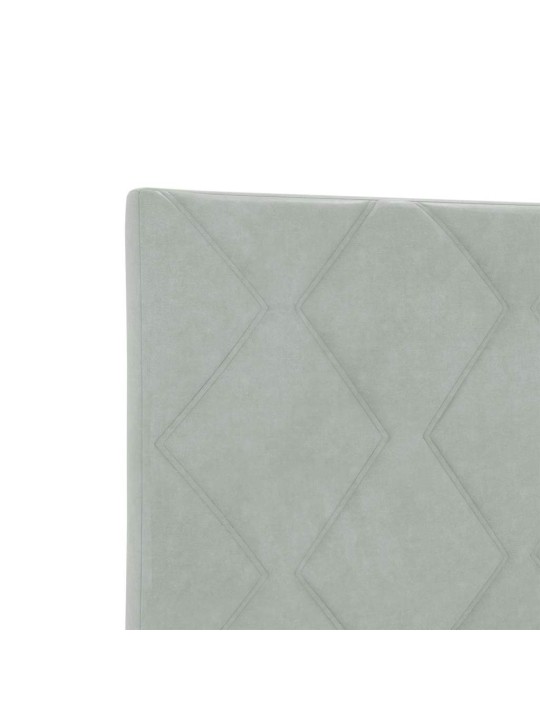 Led gultas galvgalis geometric gaiši pelēka 100 cm samts