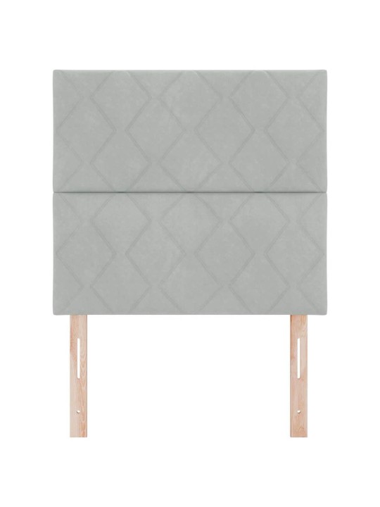 Led gultas galvgalis geometric gaiši pelēka 100 cm samts