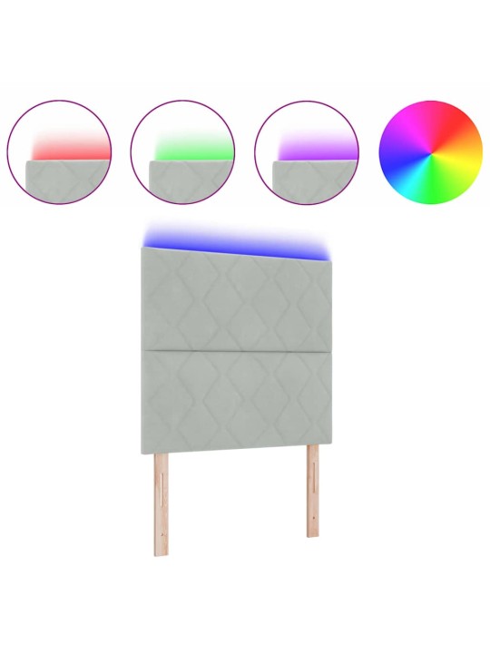 Led gultas galvgalis geometric gaiši pelēka 100 cm samts