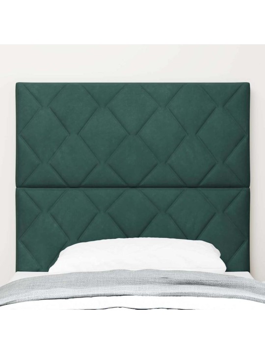 LED gultas galvgalis geometric manuāls tumši zaļa 100 cm samts