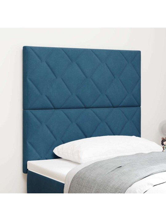 LED gultas galvgalis geometric manuāls tumši zila 100 cm samts