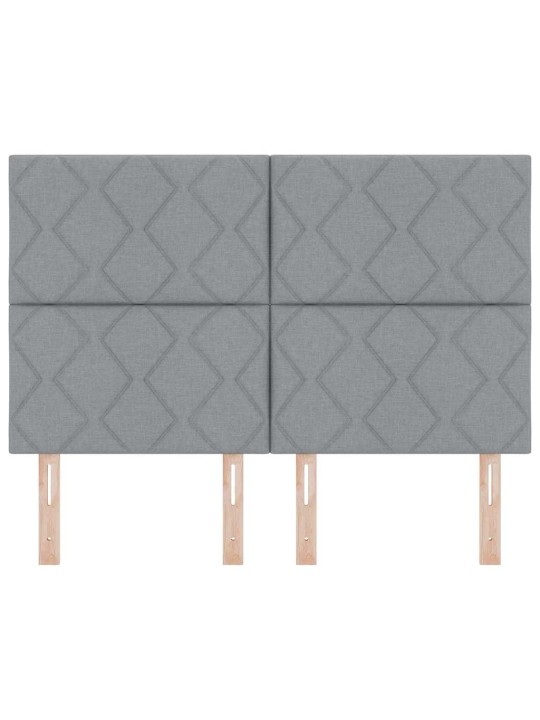 Galvgalis ar led sloksnes lukturiem gaiši pelēks 144 cm audums