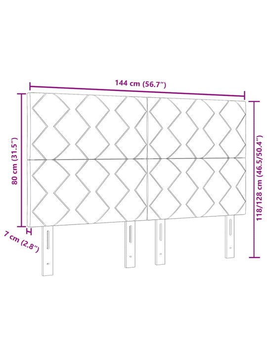 Led gultas galvgalis geometric gaiši pelēka 144 cm samts