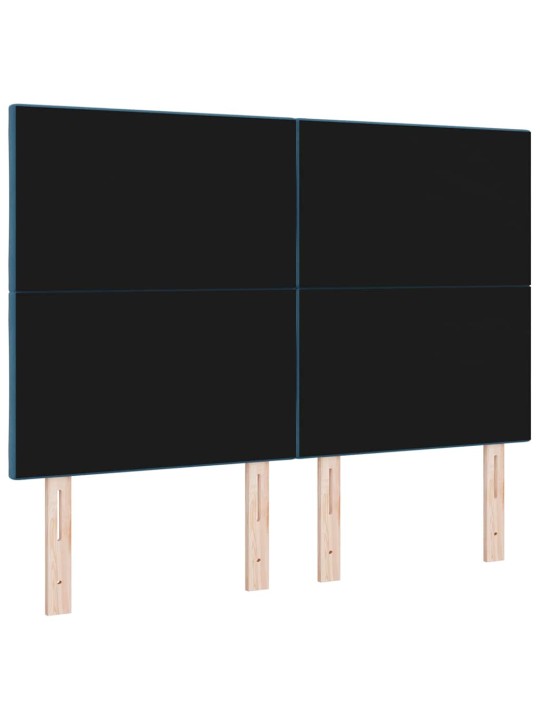 LED gultas galvgalis geometric manuāls tumši zila 144 cm samts