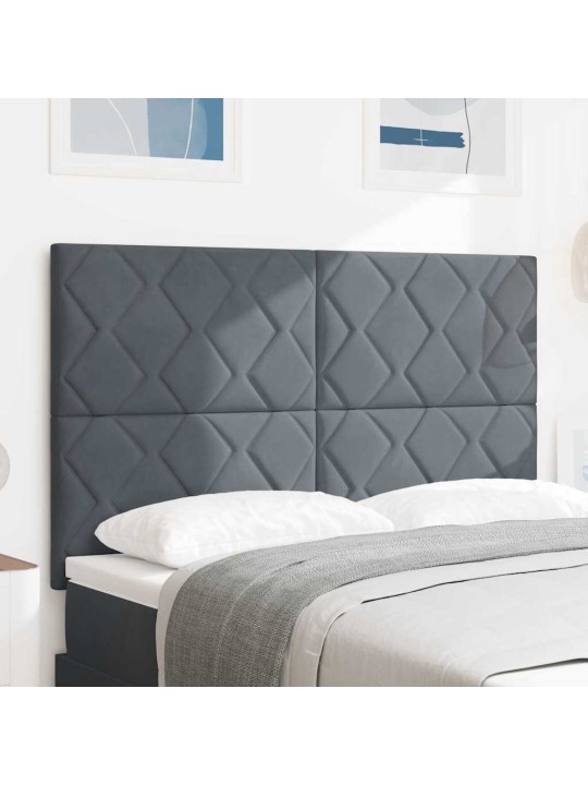 Led gultas galvgalis geometric tumši pelēka 160 cm samts