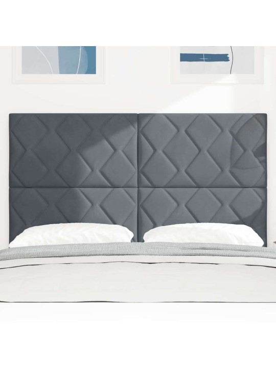 Led gultas galvgalis geometric tumši pelēka 160 cm samts