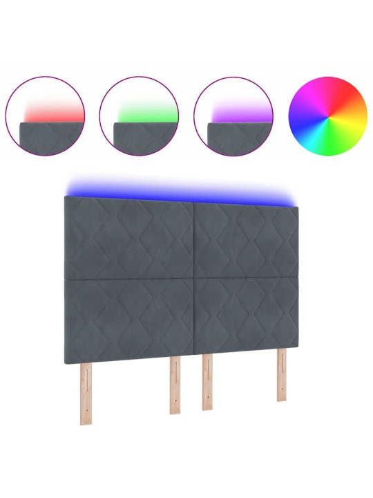Led gultas galvgalis geometric tumši pelēka 160 cm samts